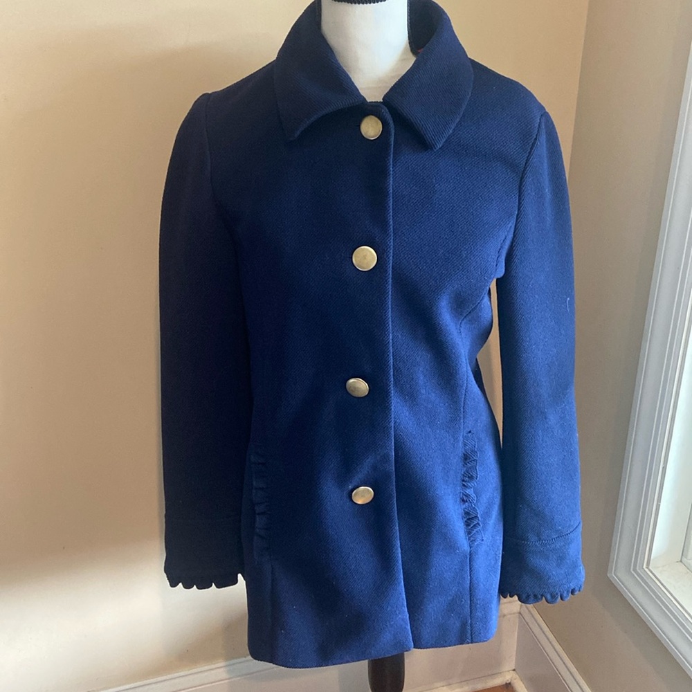 CROWN & IVY Women’s Size S Navy 4 Button Coat